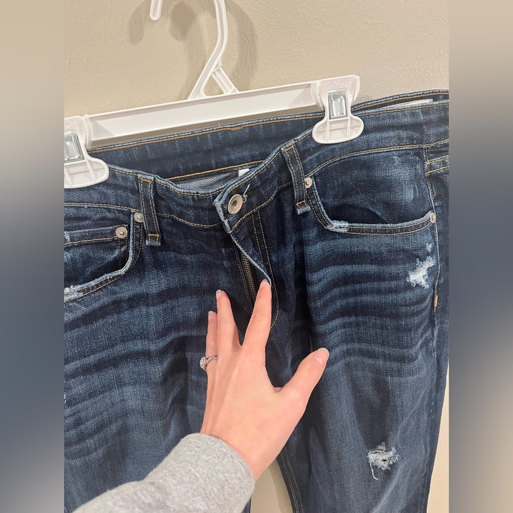rag & bone Dre Low-Rise Slim Boyfriend Jeans - Harper Wash - Size 27 - Picture 2 of 12